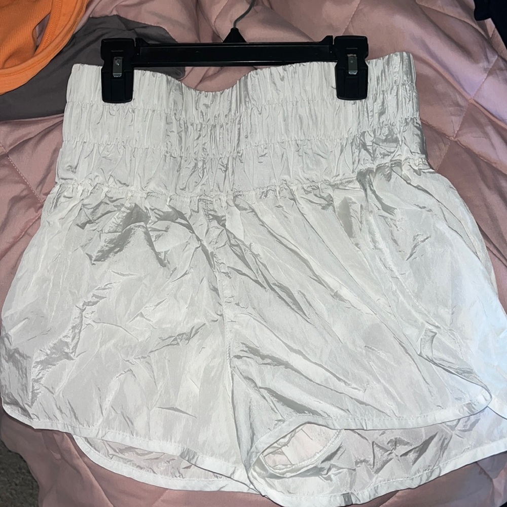 White free people athletic shorts